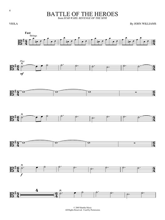 Star Wars: Music from All Nine Films Hal Leonard Instrumental Play-Along for Viola
