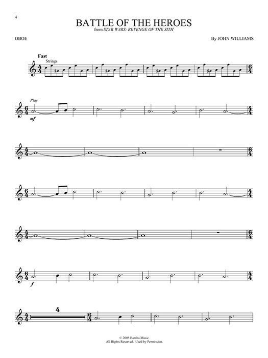 Star Wars: Music from All Nine Films Hal Leonard Instrumental Play-Along for Oboe