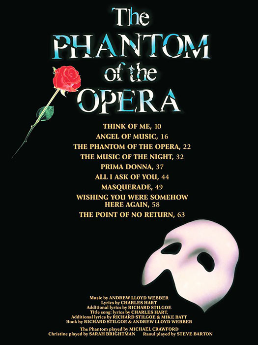 The Phantom of the Opera 1998 Tony Award Best Musical Piano/Vocal The Phantom of the Opera 1998 Tony Award Best Musical Piano/Vocal