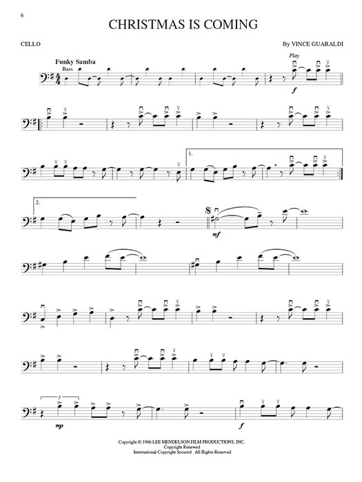 Peanuts Cello Hal Leonard Instrumental Play-Along