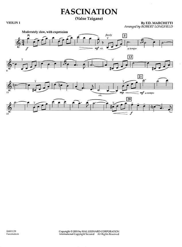 Pops【Fascination (Valse Tzigane)】for String Quartets Pops【Fascination (Valse Tzigane)】for String Quartets