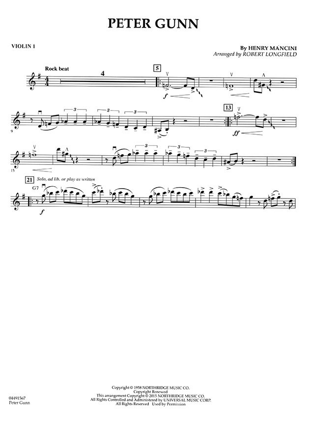 Pops【Peter Gunn】for String Quartets Pops【Peter Gunn】for String Quartets