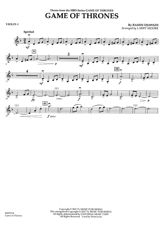 Pops【Game of Thrones】for String Quartets Pops【Game of Thrones】for String Quartets