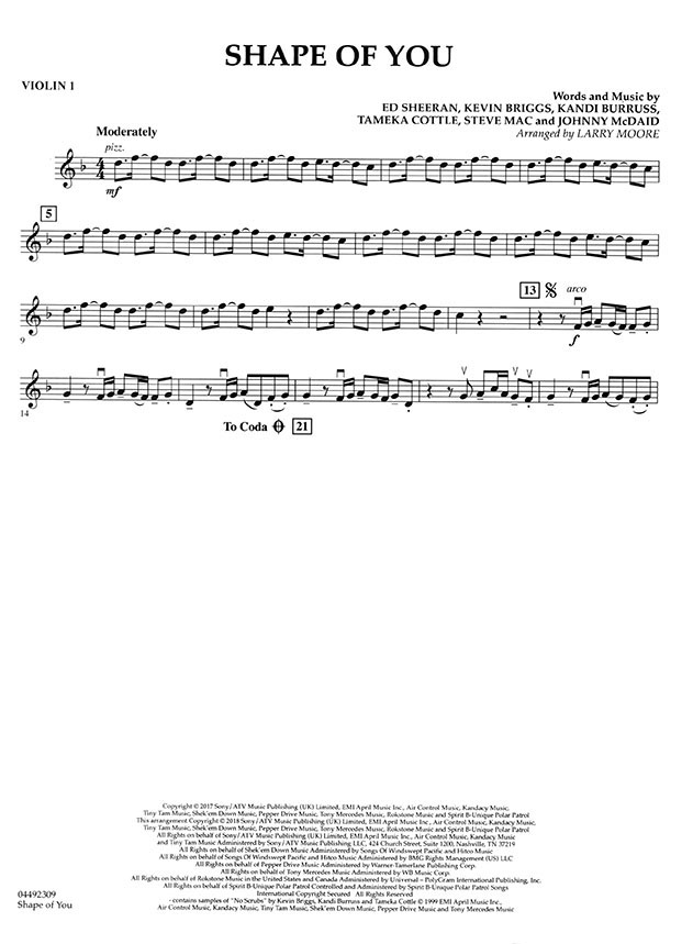 Pops【Shape of You】for String Quartets Pops【Shape of You】for String Quartets