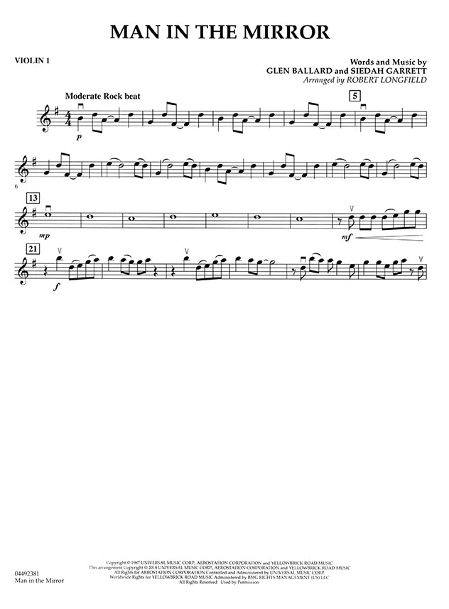 Pops【Man in the Mirror】for String Quartets Pops【Man in the Mirror】for String Quartets