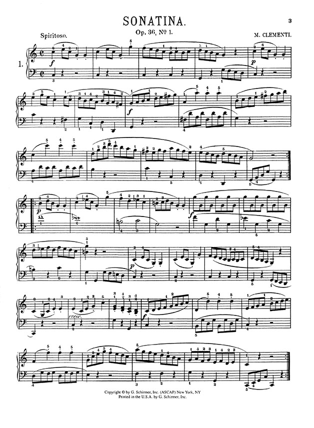 Clementi Six Sonatinas Op. 36 for the Piano