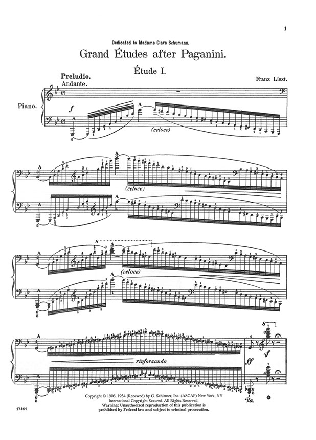 Paganini-Liszt Six Grand Etudes for Piano Paganini-Liszt Six Grand Etudes for Piano