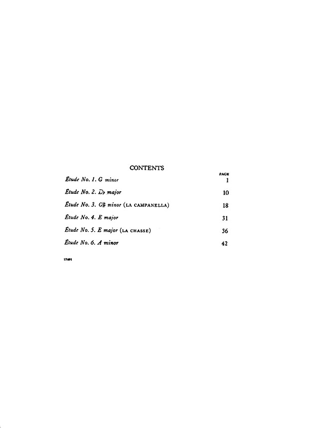 Paganini-Liszt Six Grand Etudes for Piano Paganini-Liszt Six Grand Etudes for Piano
