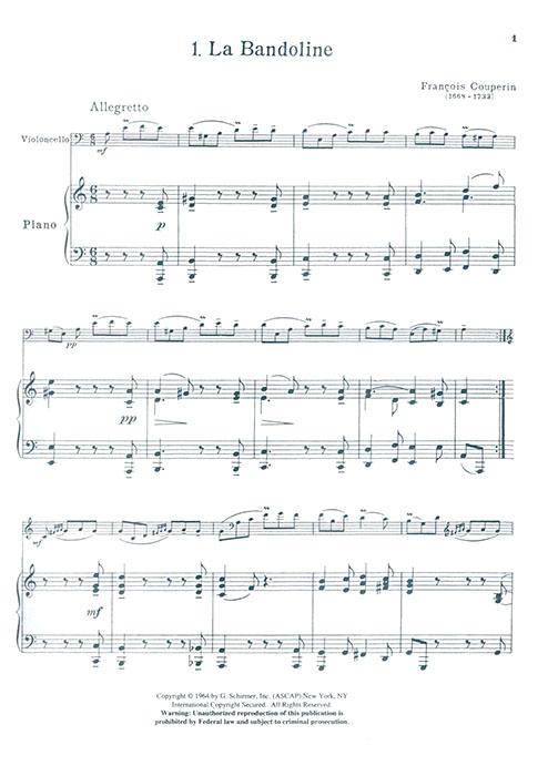 Cello Music by French Composers Violoncello and Piano