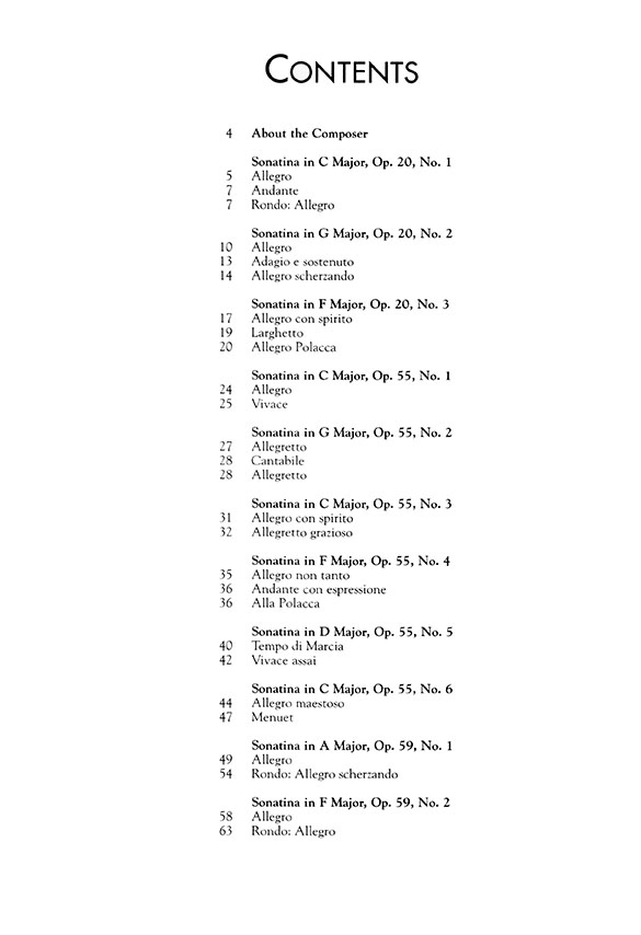 Kuhlau Complete Sonatinas (Klee) for Piano Kuhlau Complete Sonatinas (Klee) for Piano
