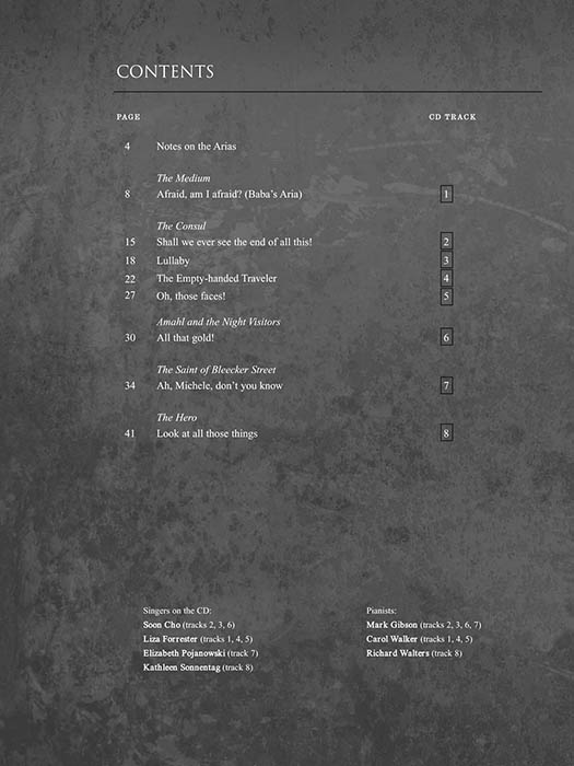 Menotti Arias for Mezzo-Soprano Menotti Arias for Mezzo-Soprano