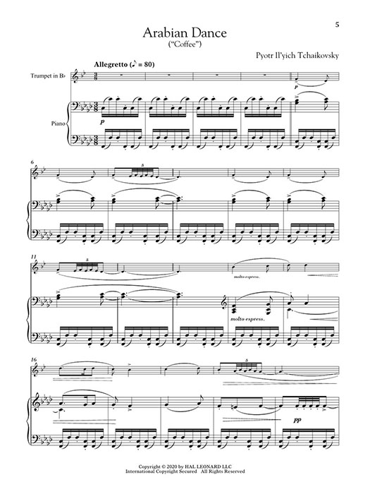 The Nutcracker for Classical Players Trumpet in B-flat & Piano