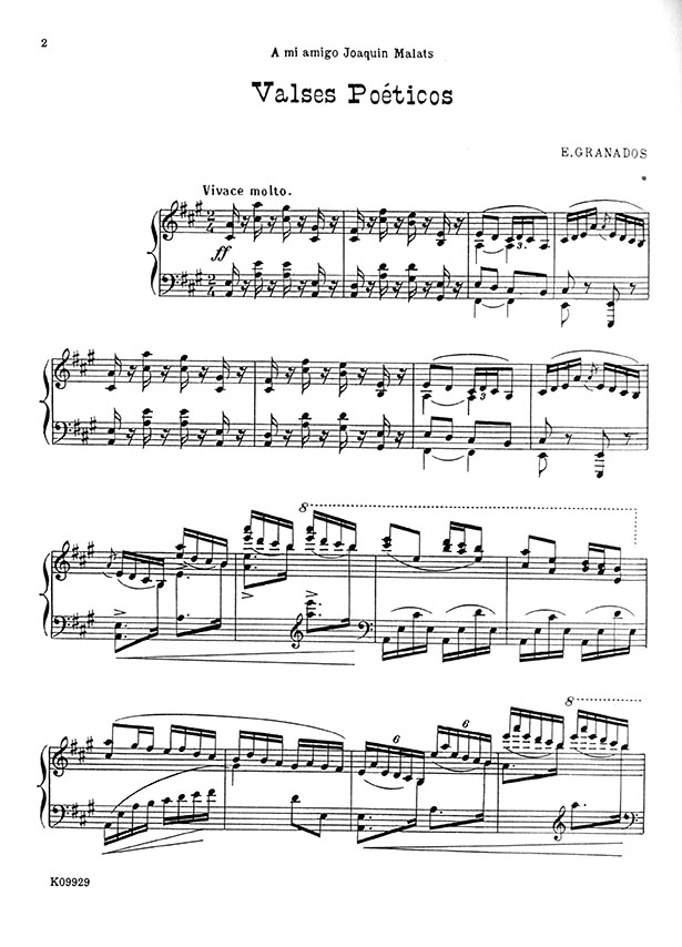 Granados Valses Poéticos for Piano