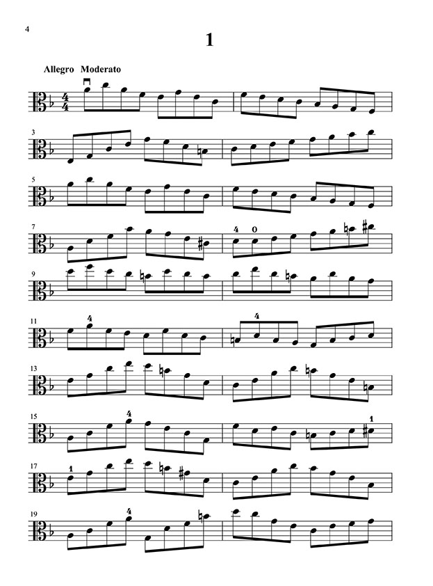 大譜版 凱薩練習曲 (上／中冊) 作品二十 (中提琴)