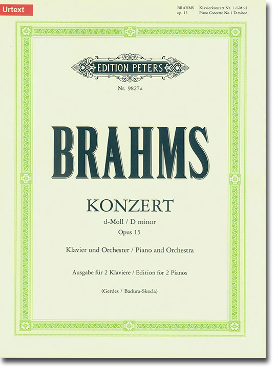 Brahms Concerto No. 1 D minor Op. 15 Edition for 2 Pianos (Urtext)
