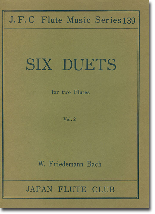 W. Friedemann Bach Six Duets for Two Flutes Vol. 2