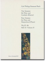 Carl Philipp Emanuel Bach【Vier Sonaten , Wq 83-86】Für Flöte und Cembalo (Klavier) ,Heft 2 Carl Philipp Emanuel Bach【Vier Sonaten , Wq 83-86】Für Flöte und Cembalo (Klavier) ,Heft 2