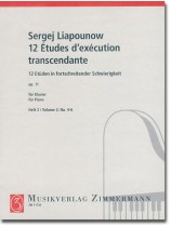 Sergej Liapounow 12 Études d'exécution transcendante  für Klavier Heft 2 No. 4-6 Sergej Liapounow 12 Études d'exécution transcendante  für Klavier Heft 2 No. 4-6