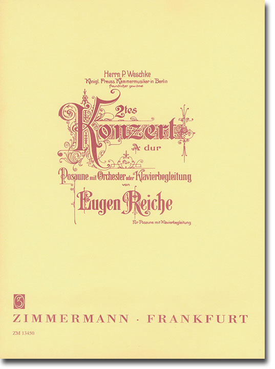Eugen Reiche Konzert No. 2 A dur für Posaune mit Klavierbegleitung