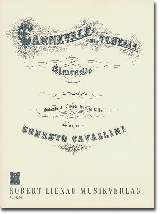 Ernesto Cavallini Carnevale di Venezia per Klarinette