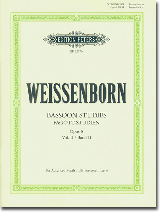 Weissenborn Fagottstudien , Op. 8 Vol. Ⅱ für Fortgeschrittene