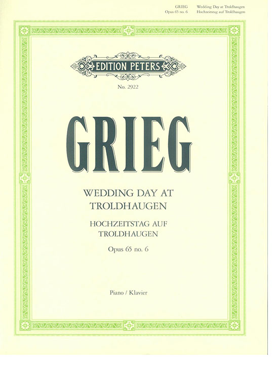 Grieg Wedding Day At Troldhaugen Opus 65  No.6 Klavier