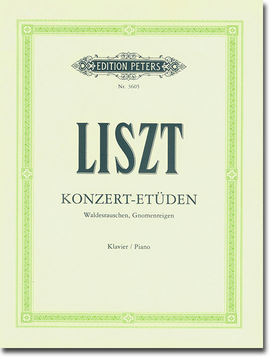 Liszt Konzert-etüden Waldesrauschen, Gnomenreigen für Klavier