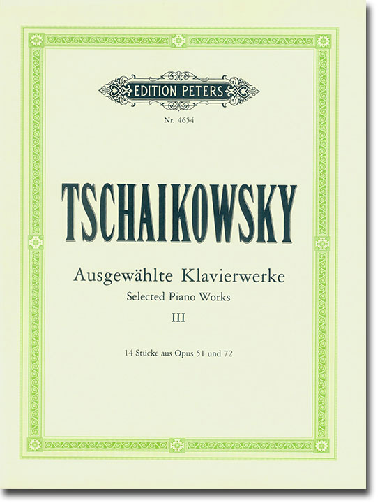 Tschaikowsky Ausgewählte Klavierwerke Band III