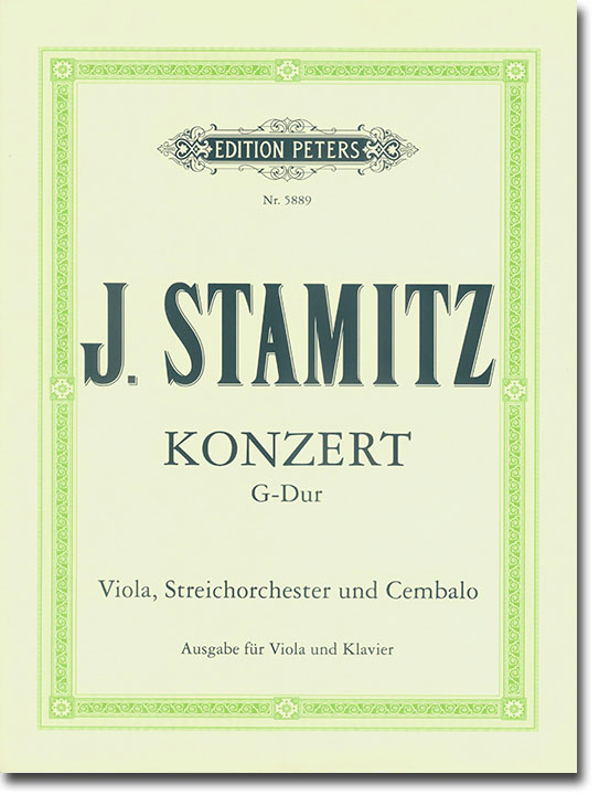J. Stamitz Konzert G-Dur Viola, Streichorchester und Cembalo Ausgabe für Viola und Klavier