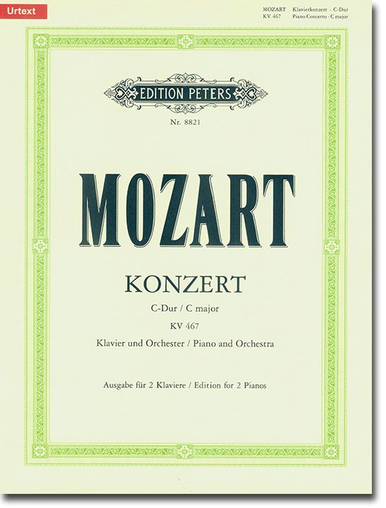 Mozart Konzert No. 21 in C Major KV 467 Edition for 2 Pianos / Four Hands (Urtext)