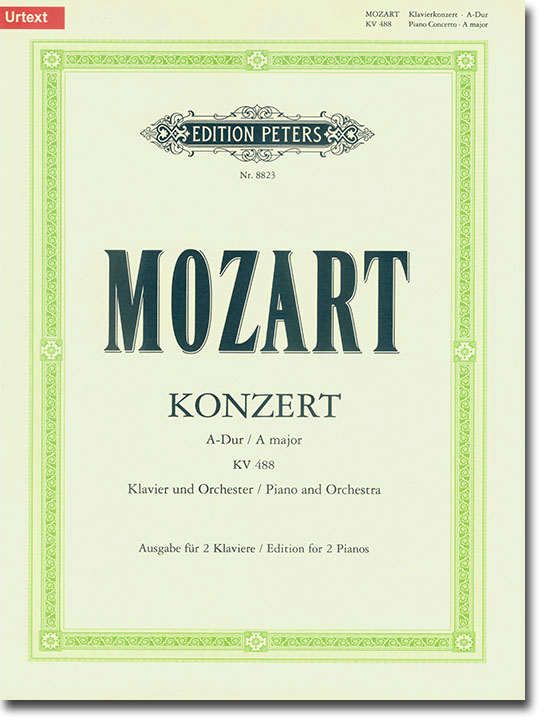 Mozart Konzert A-Dur KV 488 Klavier und Orchester Ausgabe für 2 Klaviere (Urtext)