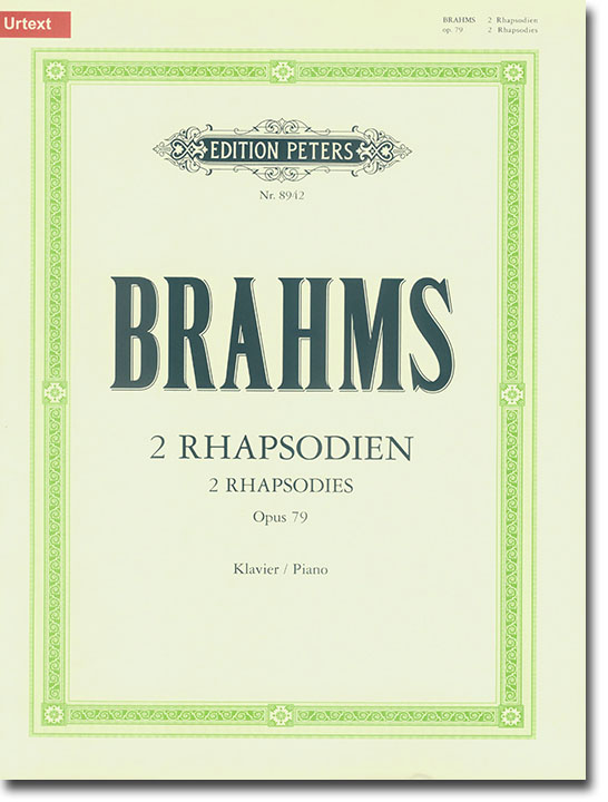 Brahms 2 Rhapsodien Opus 79 Klavier (Urtext)