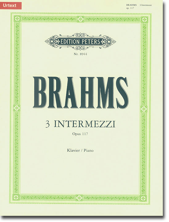 Brahms 3 Intermezzi Opus 117 Klavier (Urtext)