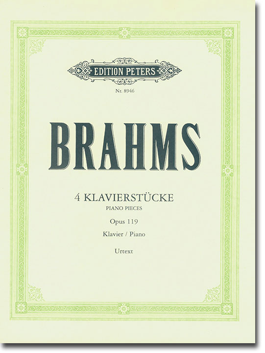 Brahms 4 Klavierstücke Opus 119 Klavier (Urtext)