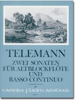 Telemann Zwei Sonaten für Altblockflöte und Basso Continuo