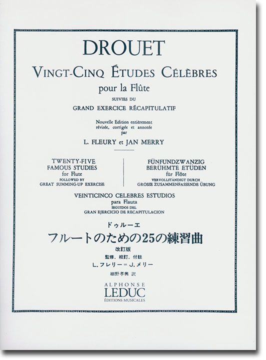 Drouet Vingt-Cinq Études Célèbres pour la Flûte