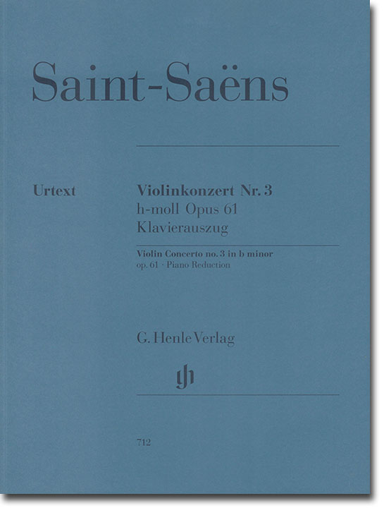 Saint-Saëns Violinkonzert Nr, 3 h-moll Opus 61 Klavierauszug