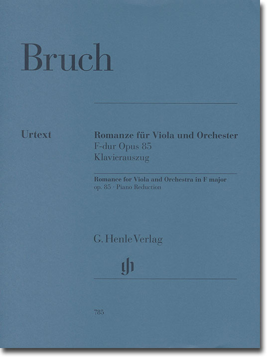 Bruch Romanze für Viola und Orchester F-dur Opus 85 Klavierauszug (Urtext)