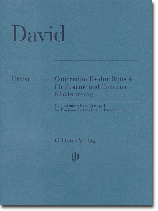 David Concertion Es-Dur Opus 4 für Posaune und Orchester Klavierauszug