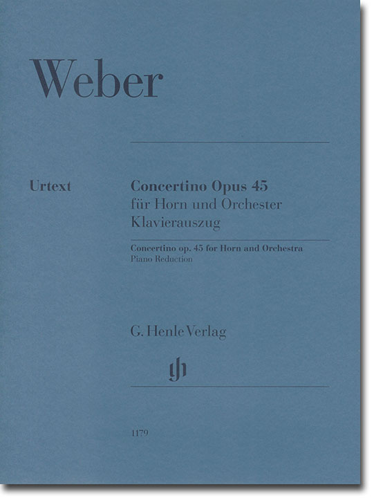 Weber Concertino Opus 45 für Horn und Orchester Klavierauszug