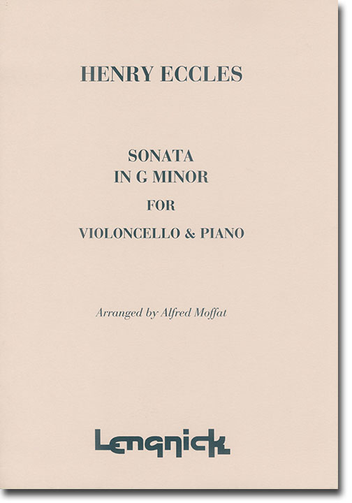 Henry Eccles Sonata in G minor for Violoncello & Piano