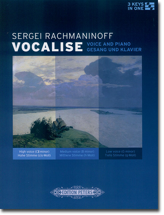 Rachmaninoff Vocalise for Voice and Piano   (3 Keys in One: High/Medium/Low Voice)