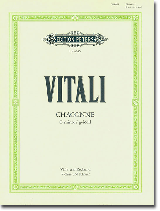 Vitali Ciaccona in G minor Edition for Violin and Piano