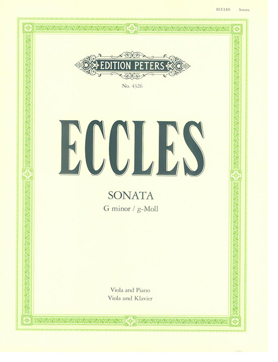 Eccles Sonata g-moll für Viola und Klavier Eccles Sonata g-moll für Viola und Klavier