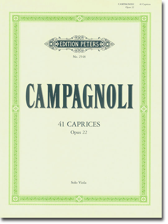 Campagnoli 41 Caprices Opus 22 for Solo Viola