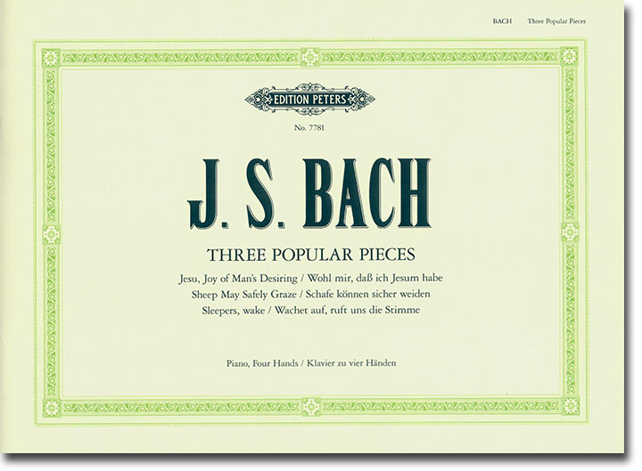 J.S.Bach Three Popular Pieces Piano, Four Hands