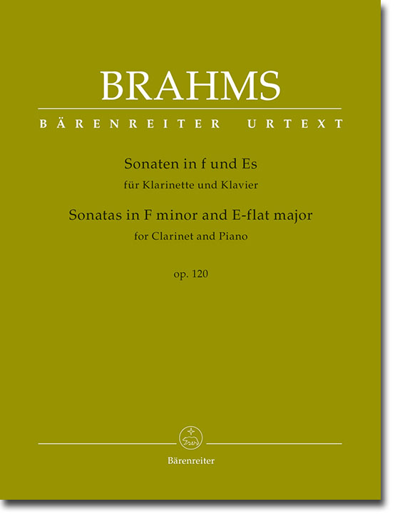 Brahms Sonaten in f und Es für Klarinette und Klavier Op. 120