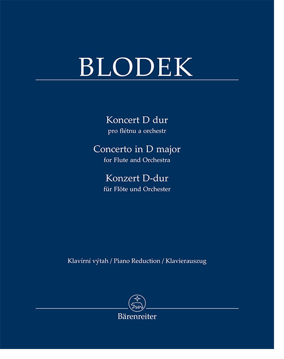 Blodek Konzert D-dur für Flöte und Orchester Klavierauszug
