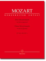 Mozart Drei Divertimenti für Streichquartett KV 136-138 (125a-c)／Three Divertimenti for String Quartet