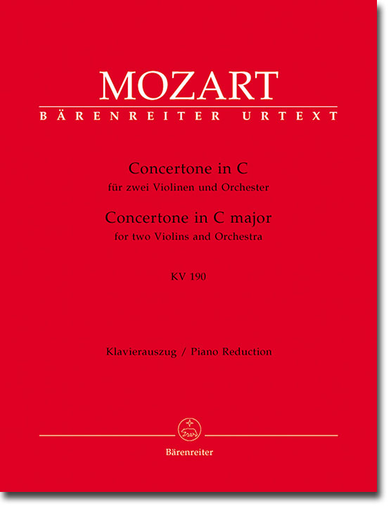 Mozart Concertone in C für zwei Violinen und Orchester KV 190